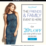 Friends & Family Event is here!