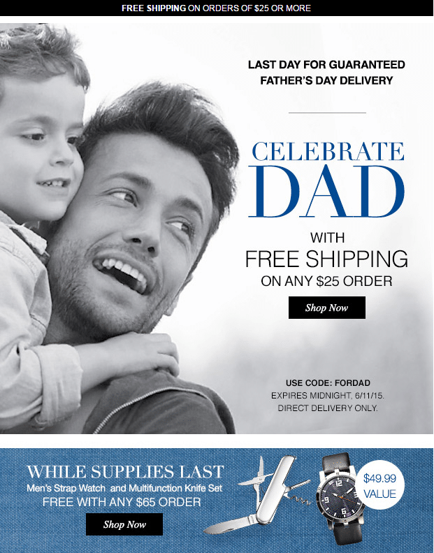 Father's Day Free Shipping