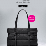 Black Quilted Fashion Tote