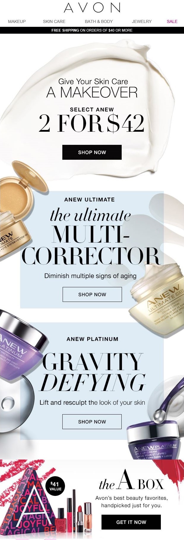 Anew Platinum & Anew Ultimate - buy 2 for $42
