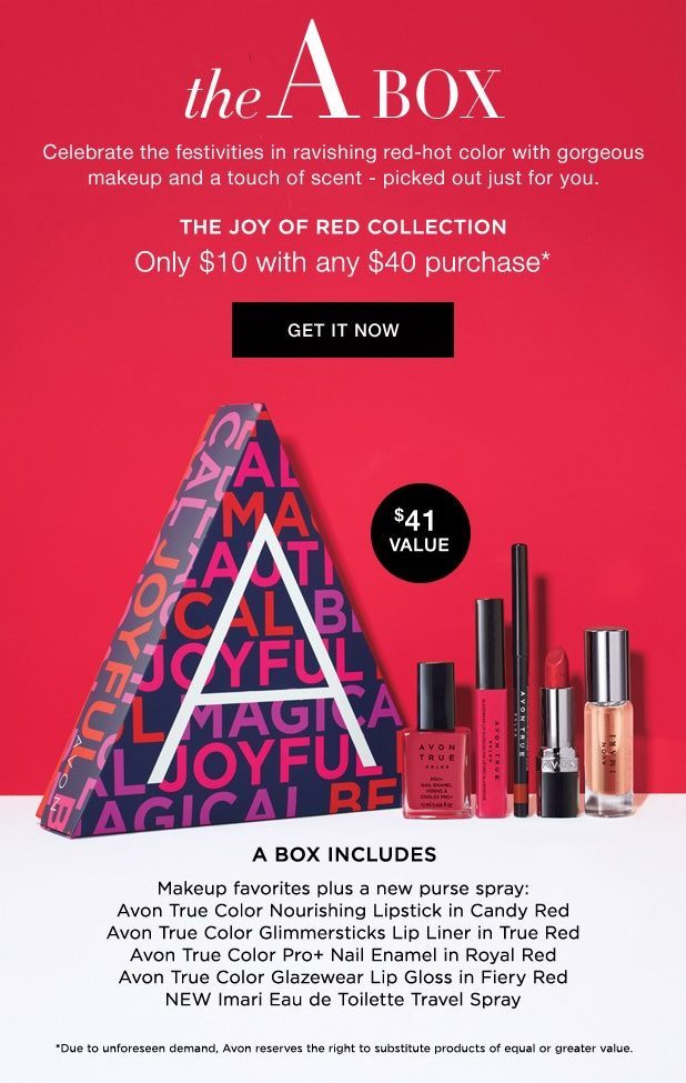 beauty of giving - avon a box - avon current campaign