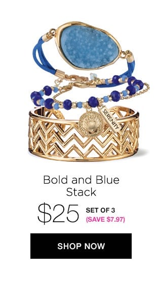 Bold & Blue Stack - Jewelry Trend