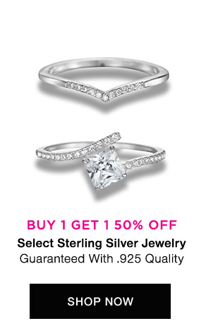 Buy 1 Get 1 50% off Select Sterling Silver Jewelry
