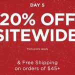 Day 5 – 12 Days Of Deals Is Here! 20% off Site-wide